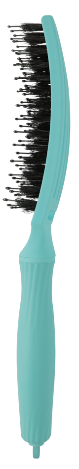 Olivia Garden FingerBrush Combo Medium Mint – Professzionális Közepes Méretű Hajkefe Keratinos Vaddisznósörtékkel és Ionizált Nylon Sörtékkel