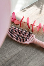 Olivia Garden Fingerbrush Boar & Nylon Pastel Pink Display 12 db
