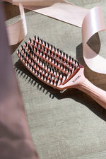 Olivia Garden Fingerbrush Boar & Nylon Pastel Pink Display 12 db