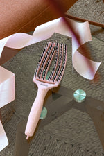 Olivia Garden Fingerbrush Boar & Nylon Pastel Pink Display 12 db