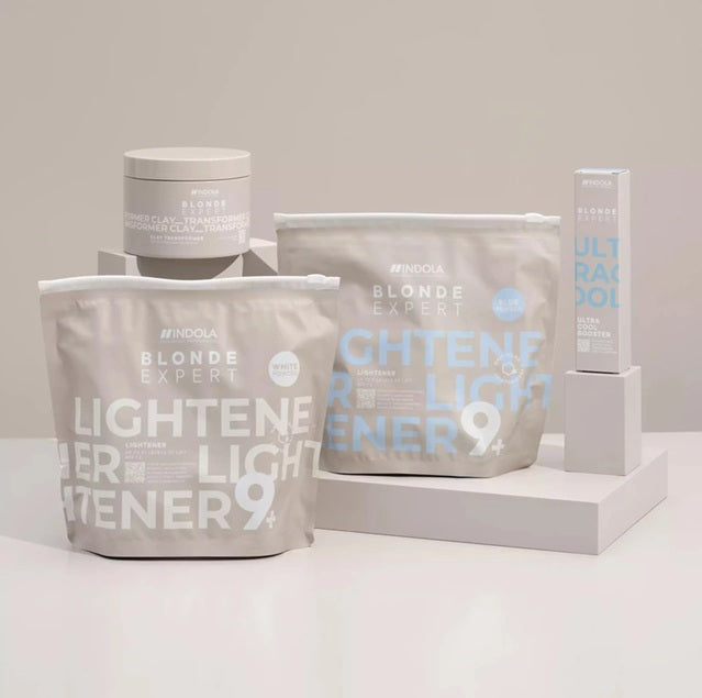 Indola Blonde Expert Lightener 9+ White 450g – Professzionális Fehér Szőkítőpor Maximális Védelemmel és Tiszta, Semleges Szőke Eredménnyel