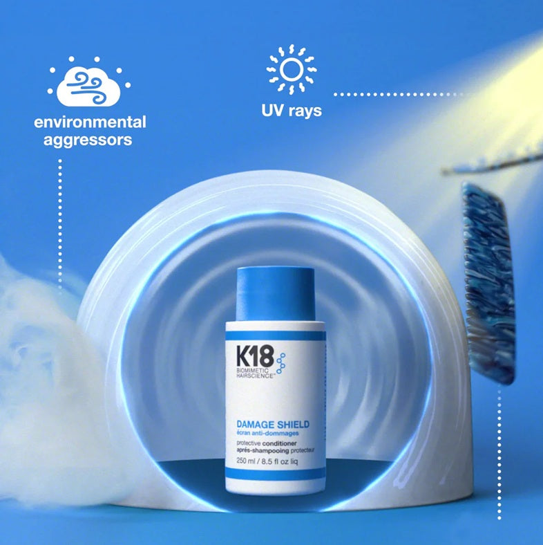 K18 Damage Shield Conditioner 250ml – UV- és károsodás elleni védőbalzsam K18PEPTIDE™-del az erős, fényes és selymes hajért
