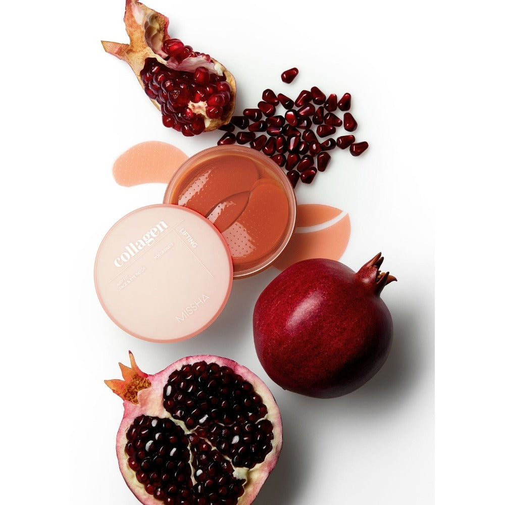 MISSHA Airy Fit Collagen Lifting Face & Eye Patch 60g – Patch-uri Hidrogel pentru Față și Conturul Ochilor cu Colagen Marin, Efect Lifting, Fermitate și Anti-Rid