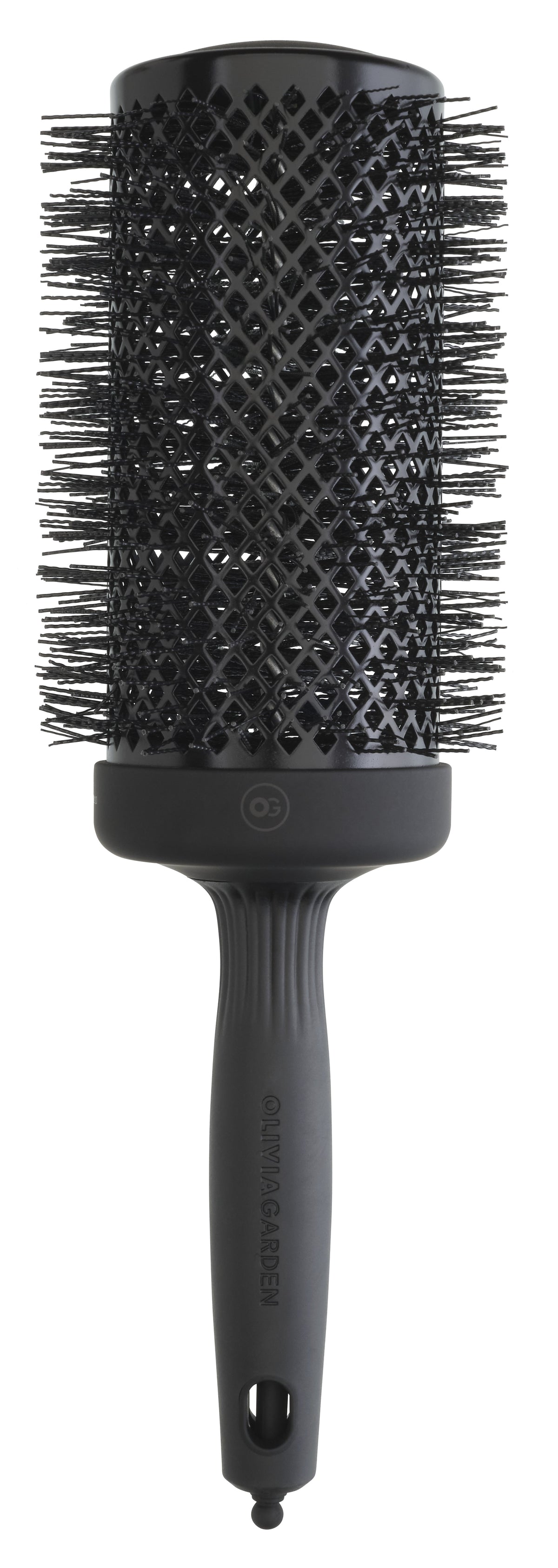 Olivia Garden Expert Blowout Black Label 65 – Extra-hosszú professzionális hajkefe hullámos sörtékkel a maximális volument, ragyogást és gyors szárítást biztosítva
