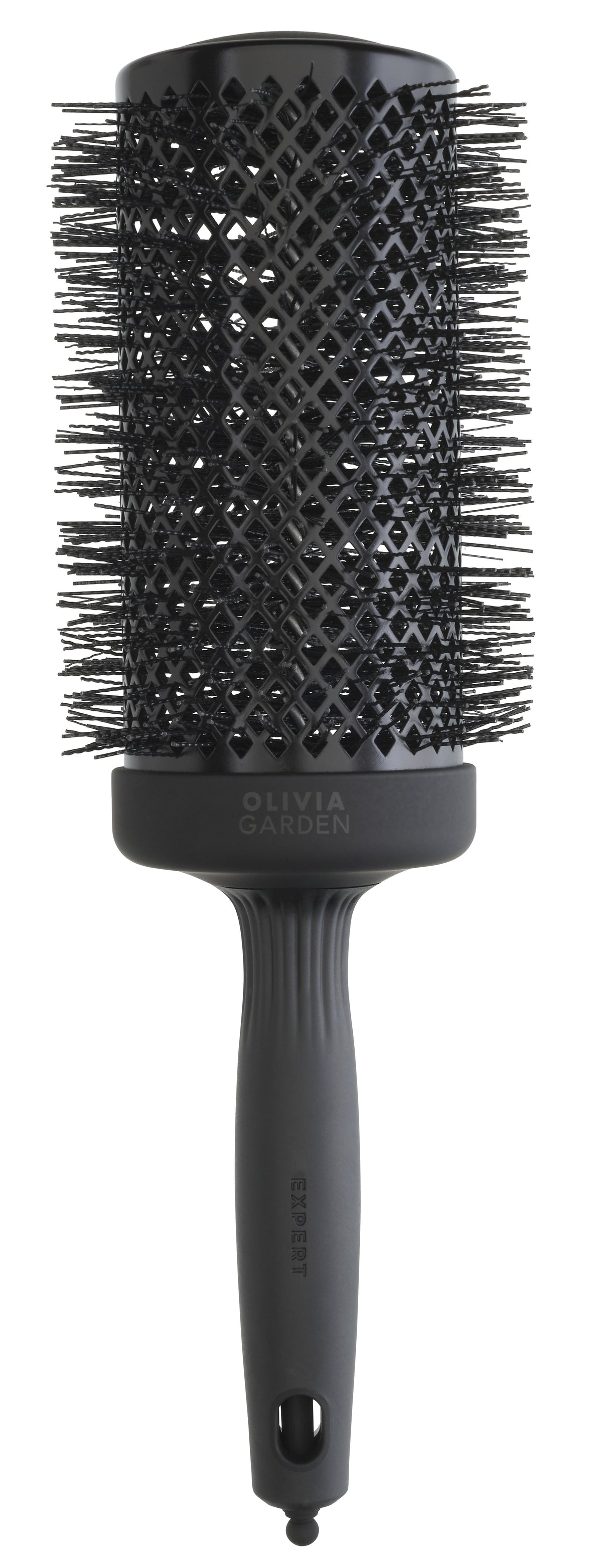 Olivia Garden Expert Blowout Black Label 65 – Extra-hosszú professzionális hajkefe hullámos sörtékkel a maximális volument, ragyogást és gyors szárítást biztosítva