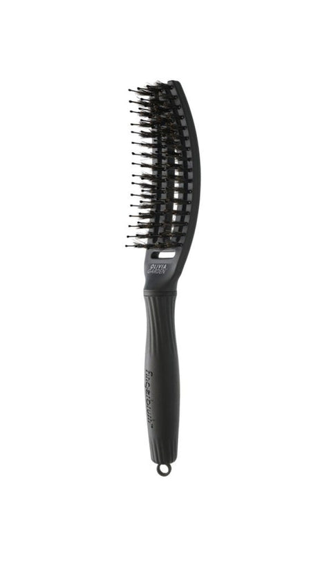 Olivia Garden FingerBrush Combo Small Full Black – Professzionális Antisztatikus Hajkefe Kíméletes Kifésüléshez és Precíz Formázáshoz S