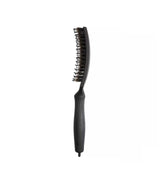 Olivia Garden FingerBrush Combo Medium Full Black – Professzionális Antisztatikus Hajkefe Vaddisznósörtékkel és Ionizált Nylon Sörtékkel
