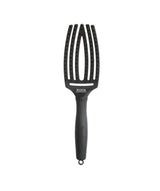 Olivia Garden FingerBrush Combo Medium Full Black – Professzionális Antisztatikus Hajkefe Vaddisznósörtékkel és Ionizált Nylon Sörtékkel