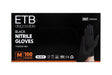 ETB Disposable Mănuși Nitril Negru M 100 buc