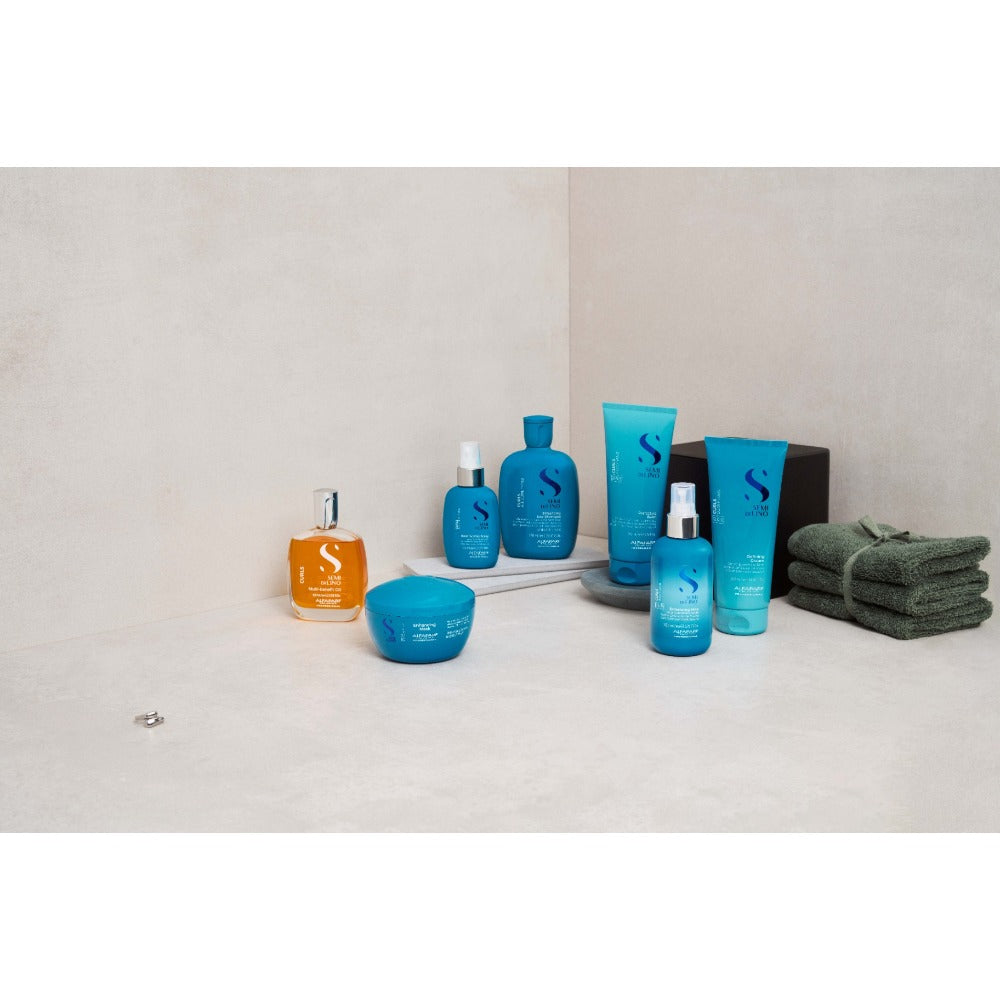 Alfaparf Milano Semi di Lino Curls Enhancing Low Shampoo – Gyengéd Sampon Hullámos és Göndör Hajra, Hidratálás és Frizz Kontroll
