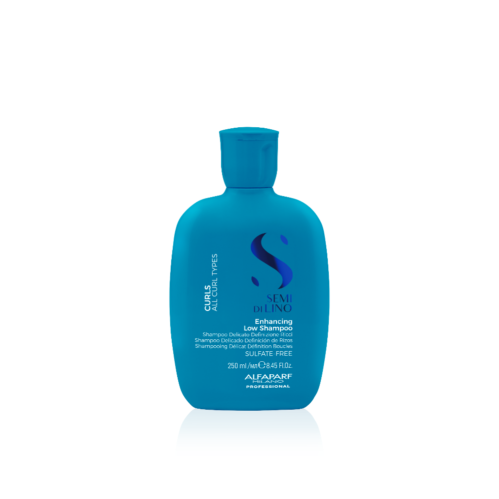 Alfaparf Milano Semi di Lino Curls Enhancing Low Shampoo – Gyengéd Sampon Hullámos és Göndör Hajra, Hidratálás és Frizz Kontroll