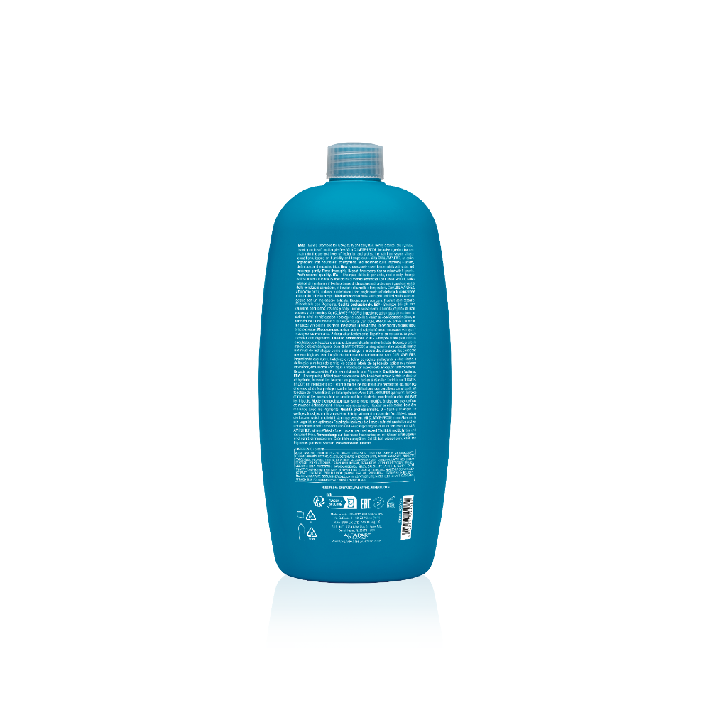 Alfaparf Milano Semi di Lino Curls Enhancing Low Shampoo – Gyengéd Sampon Hullámos és Göndör Hajra, Hidratálás és Frizz Kontroll