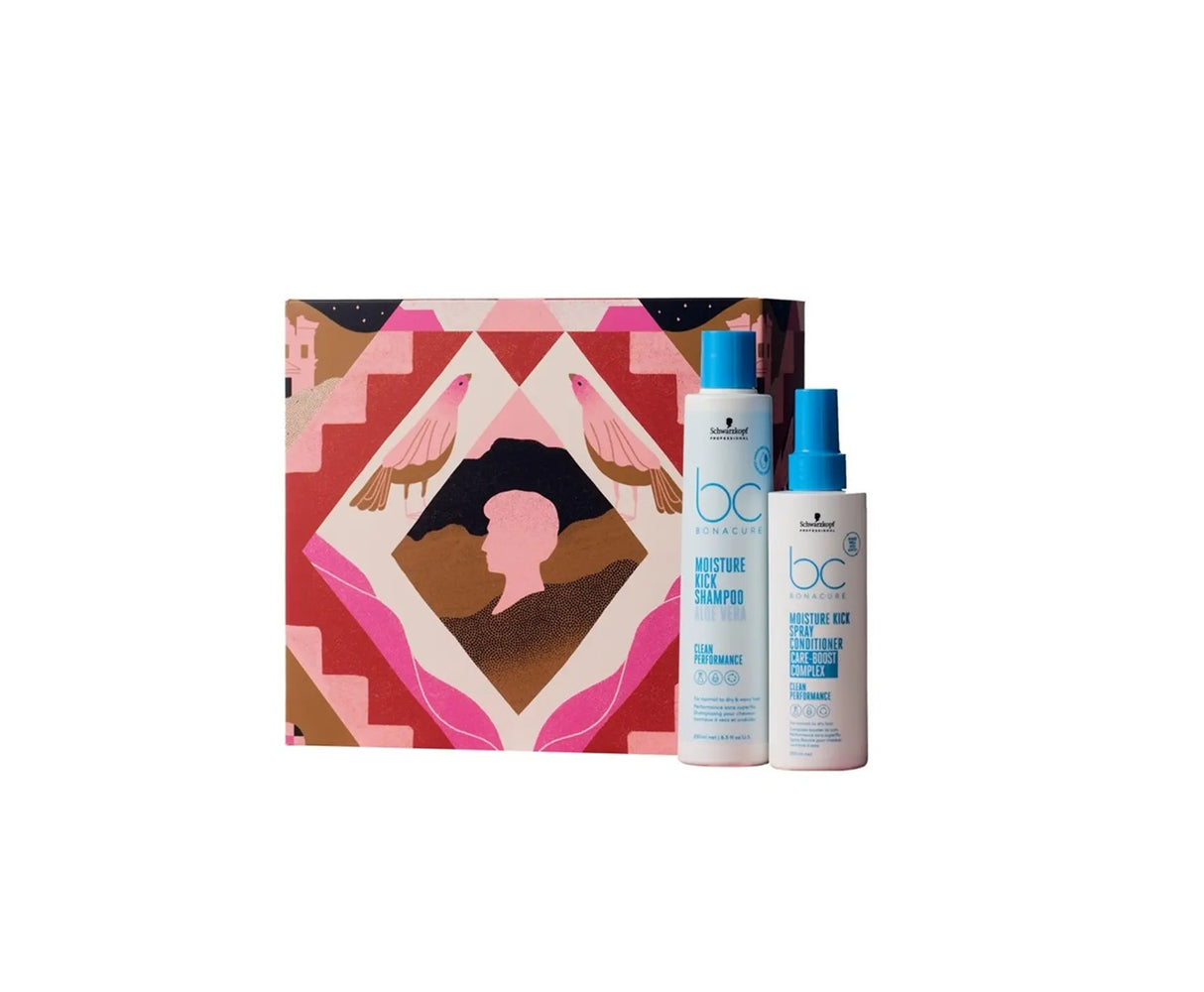 Schwarzkopf Professional Bonacure Moisture Kick Ajándékcsomag – Hidratáló Szett Száraz Hajra, Sampon 250ml + Spray-kondicionáló 200ml