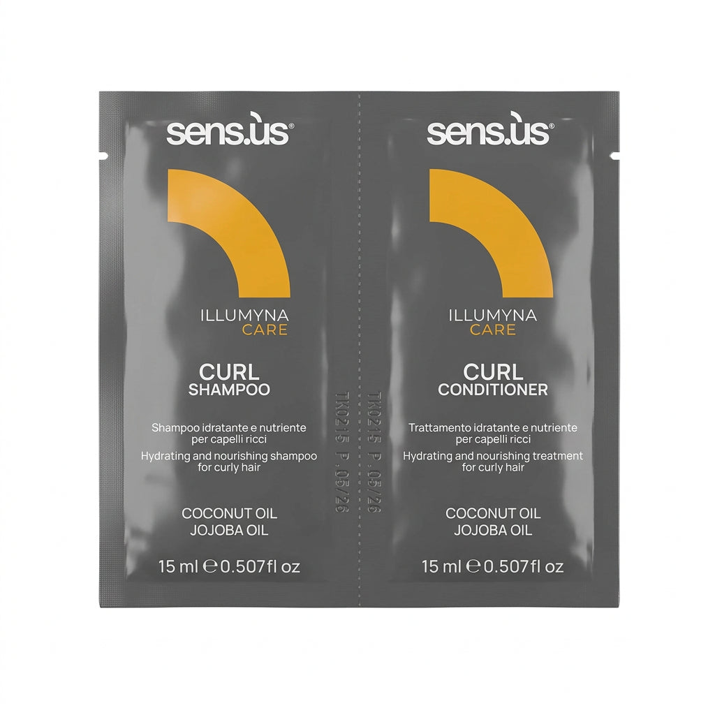 Sensus Illumyna Care Curl Sampon és hajbalzsam szett 15 ml