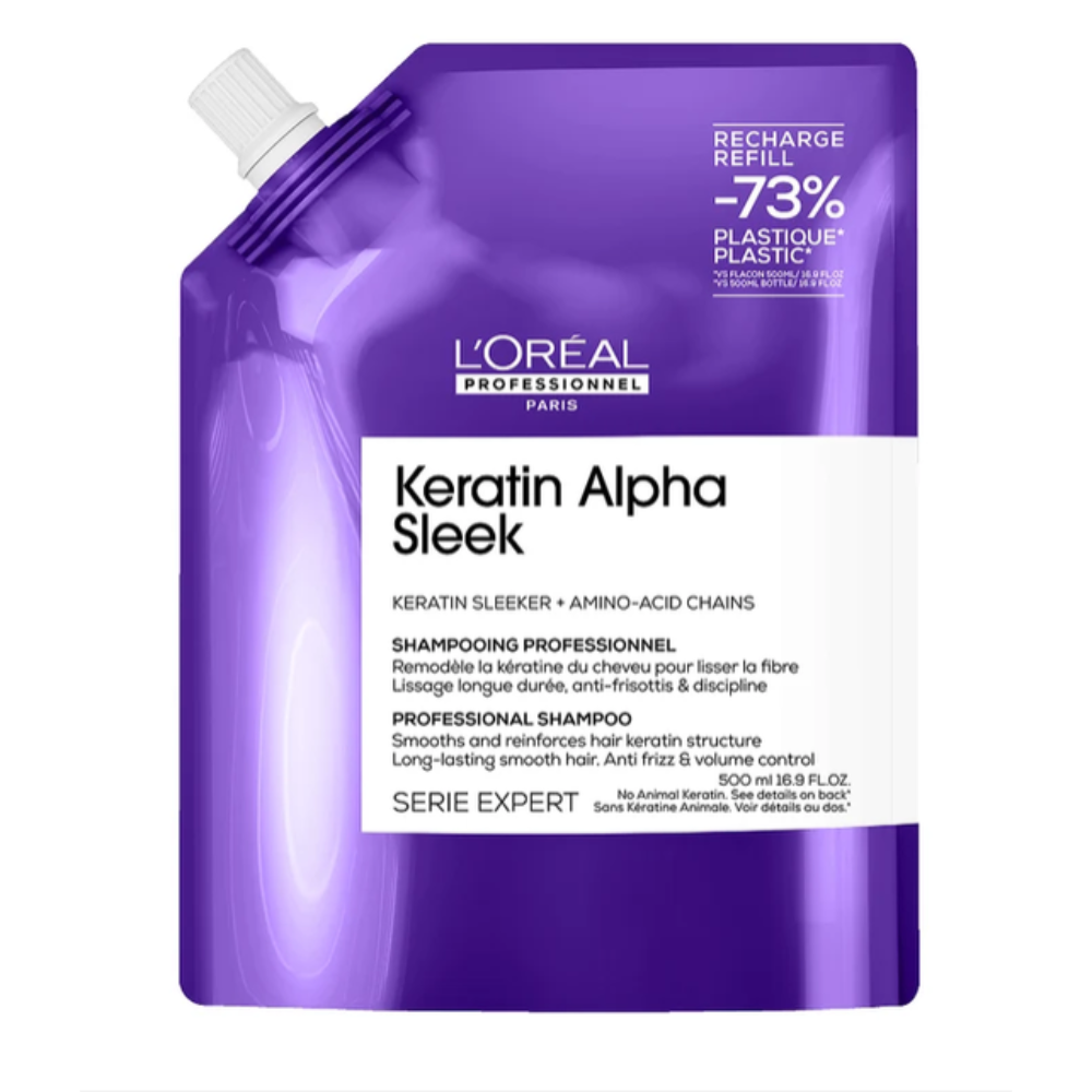 L'Oréal Professionnel Serie Expert Keratin Alpha Sleek Hajsimító Sampon, Anti-Frizz
