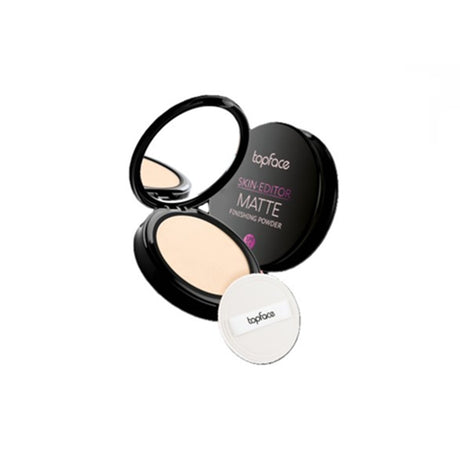 Topface Skin Editor Matte Finishing Kompakt Púder – Tökéletesen Matt Arc, Hosszantartó Hatás és Selymes Fedés a Tiszta, Profi Megjelenésért