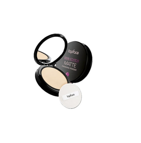 Topface Skin Editor Matte Finishing Kompakt Púder – Tökéletesen Matt Arc, Hosszantartó Hatás és Selymes Fedés a Tiszta, Profi Megjelenésért
