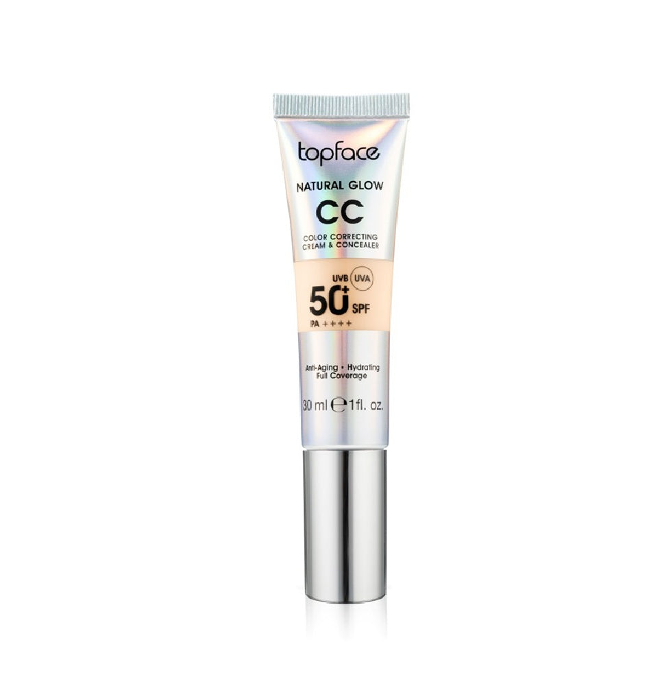 Topface CC krém Natural Glow Radiant – Hibátlan fedésű és egészséges ragyogású krém és korrektor, 30ml
