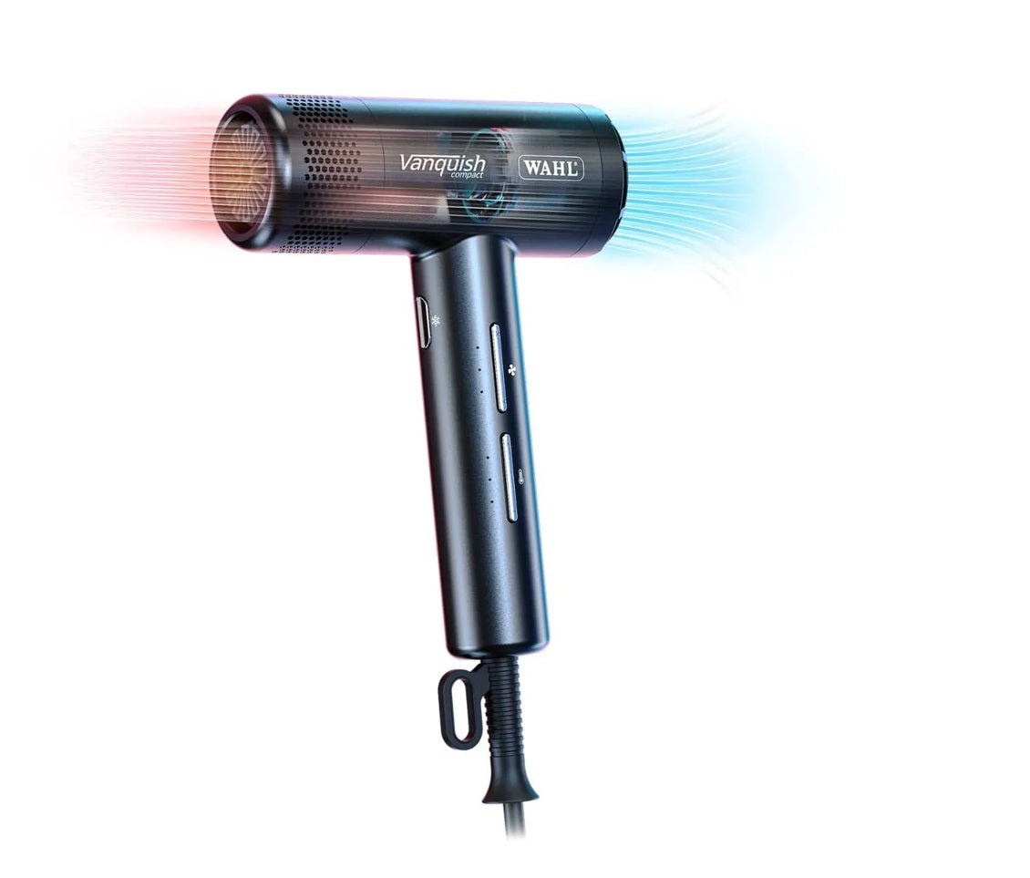 Wahl Vanquish Compact – Professzionális hajszárító 1600W, csendes digitális motor, ultrakompakt dizájn