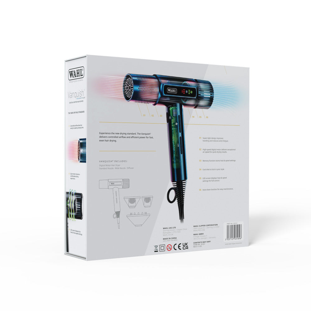 Wahl Vanquish Digital Hajszárító 1600 W-os – IONIC technológia - BLDC motorral
