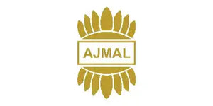 Logo-ul Gold Ajmal prezentând un design asemănător unei coroane cu motive de frunze.
