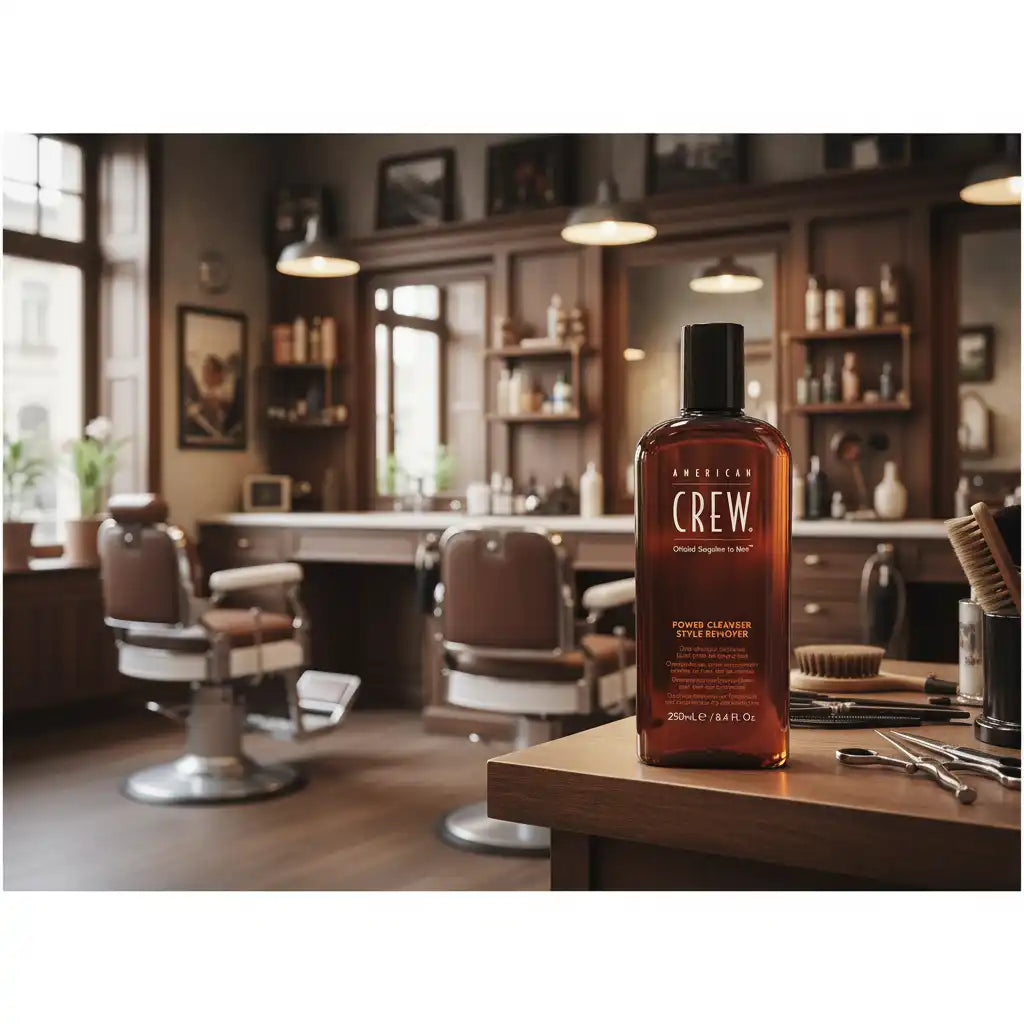 Egy barna üveg American Crew Power Cleanser Style Removerrel.