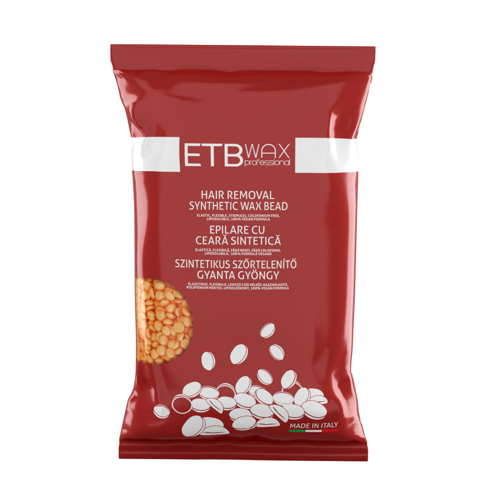 ETB WAX Professzionális Vegán Gyöngygyanta Orange Touch, Precíz és Gyengéd Szőrtelenítés – 800g