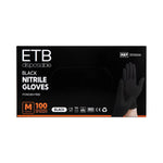 ETB Hair Fekete nitrilkesztyű M 100 db