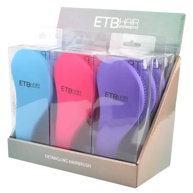 ETB Hair – Professzionális Display 9 Színes Hajbontókefével - Hajformázó Eszközök
