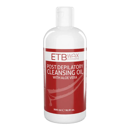 ETB WAX Poszt-Epilációs Tisztító Olaj Aloe Verával – Nyugtató és Hidratáló Ápolás Szőrtelenítés után – 500 ml - Test