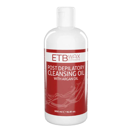 ETB WAX Poszt-Epilációs Tisztító Olaj Argán Olajjal – Nyugtató és Hidratáló Ápolás Szőrtelenítés után – 500 ml - Test