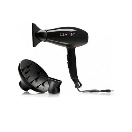 GA.MA Classic – Uscător de Păr Profesional 2200W cu Motor AC Italian Design Ergonomic și Uscare Rapidă - NEGRU