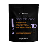 ETB Hair Bright Blonde Violet Plex 10 – Professzionális, vegán szőkítőpor keratinnal és lila pigmentekkel, akár 10 árnyalat világosítására