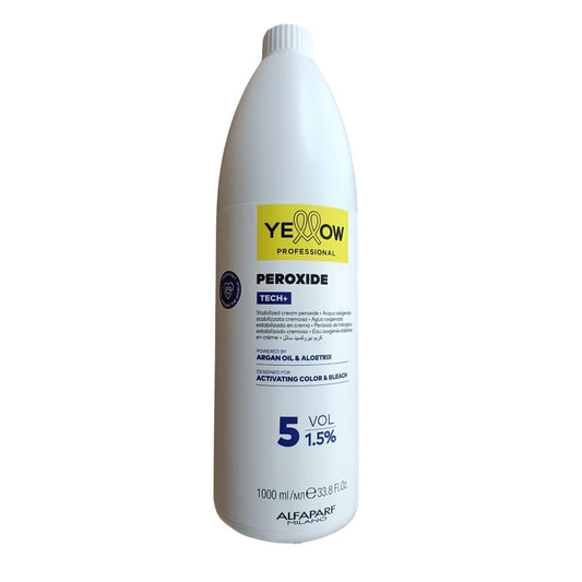 YELLOW Peroxide Tech+ 1,5% 5Vol – Professzionális oxidáló emulzió az egyenletes és ragyogó színezésért