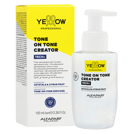 Yellow Tone-On-Tone Creator Tech+ 100ml – Alakítsa át a tartós hajfestéket precíz, professzionális tónus-a-tónuson színezéssé