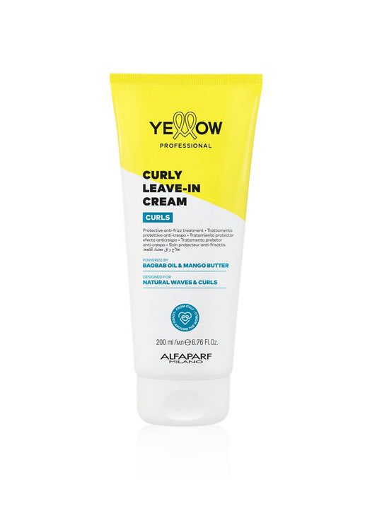 Yellow Professional Curls Hajban Maradó Krém Hullámok Kiemelésére – Védelem, Hidratálás és Frizzelés Elleni Védelem