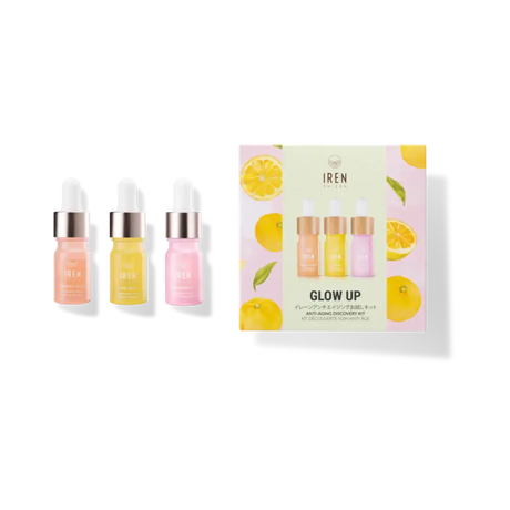 IREN Shizen GLOW UP Discovery Kit – Japán Anti-Aging Szérumtrió a Ragyogó Feszes és Megújult Arcbőrért - Kozmetika