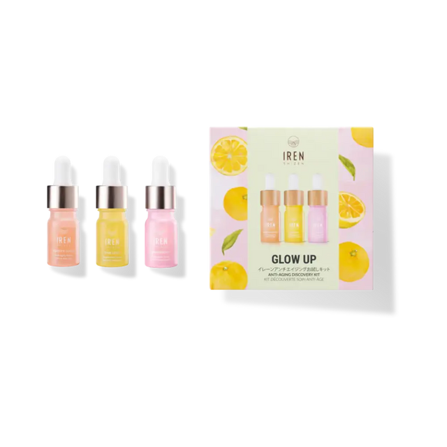 IREN Shizen GLOW UP Discovery Kit – Japán Anti-Aging Szérumtrió a Ragyogó Feszes és Megújult Arcbőrért - Kozmetika