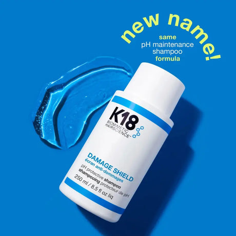 K18 Damage Shield Sampon 250ml – Védő sampon pH optimalizált formulával sérült hajra színvédelemmel és göndörség elleni