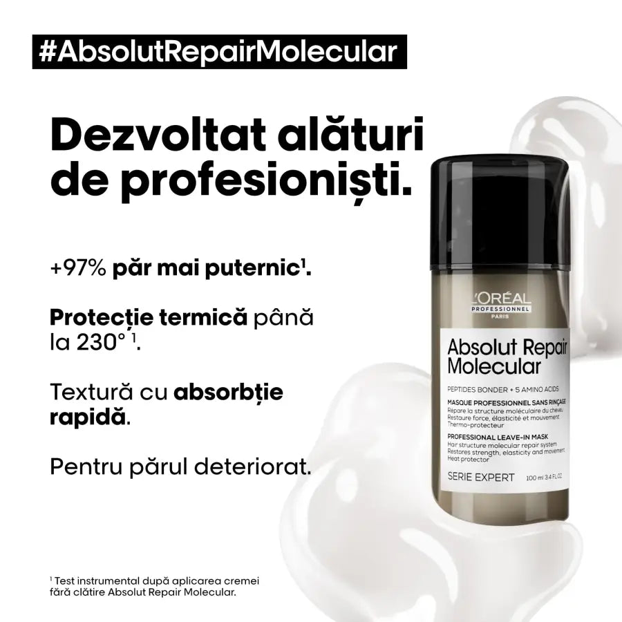 L'Oréal Professionnel Absolut Repair Molecular Öblítés nélküli hajpakolás