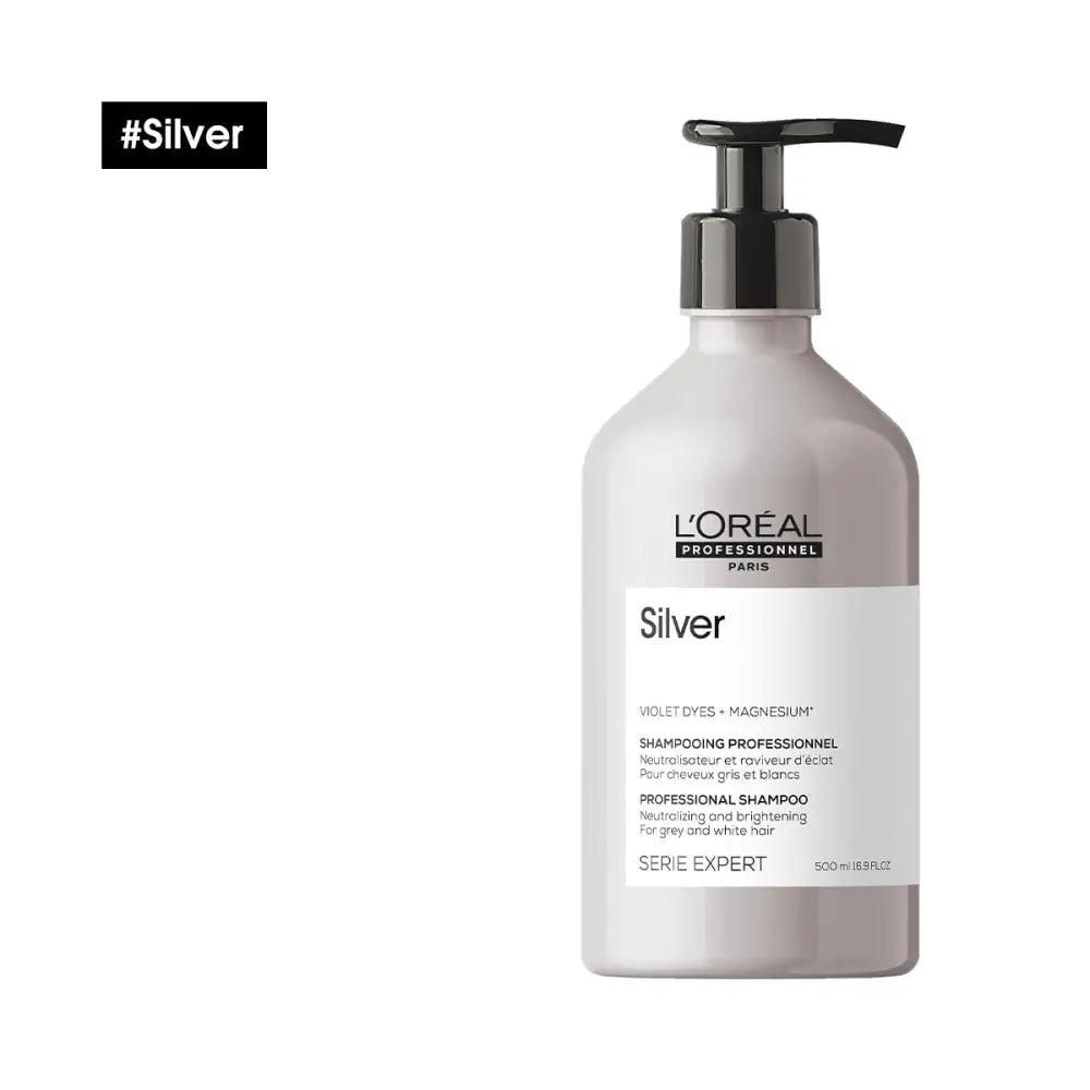 L’Oréal Professionnel Silver Sampon Szőke és Ősz Hajra – Sárga Árnyalatok Semlegesítése és Intenzív Fény - 500 ml - Haj