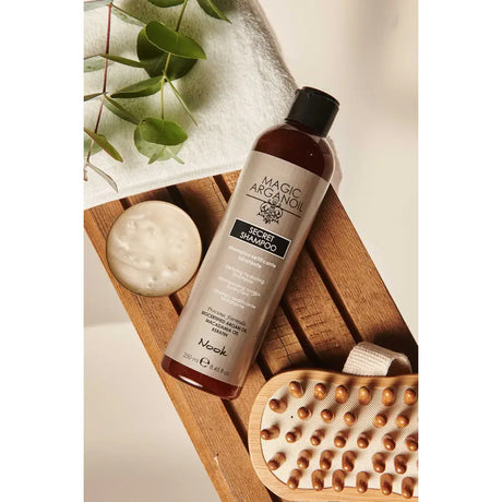 Mască Hidratantă cu Textură Mătăsoasă Formulată pentru Strălucirea și Repararea Părului Uscat Nook Magic ArganOil