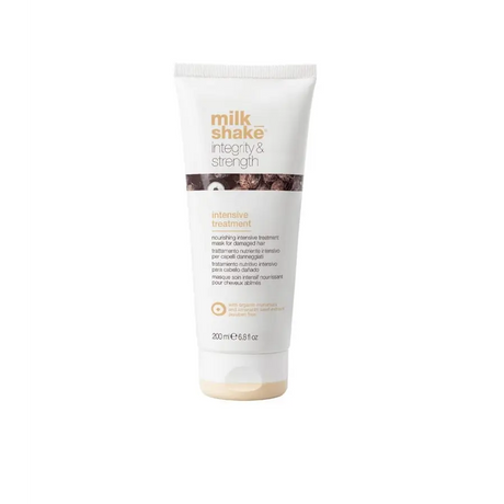 Milk Shake Integrity & Strength – Intenzív hajpakolás sérült hajra keratinnal és természetes olajokkal 200 ml - Haj