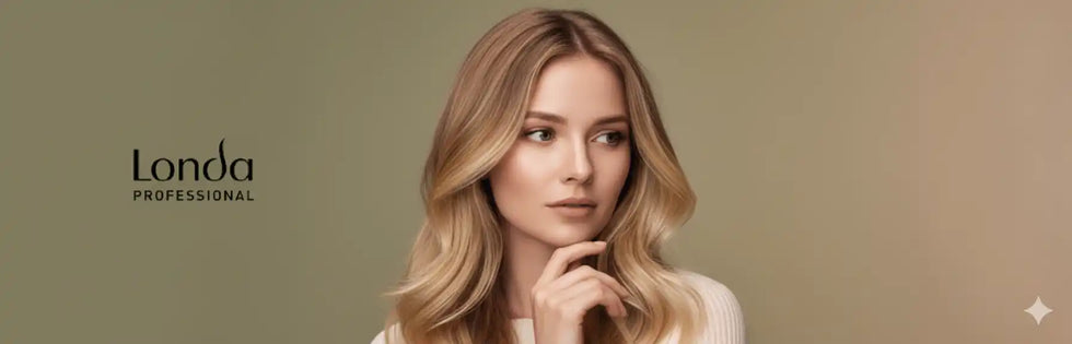 Egy nő hullámos, szőke, ombre hajjal, aki oldalra néz, kezét a válla közelében tartva.