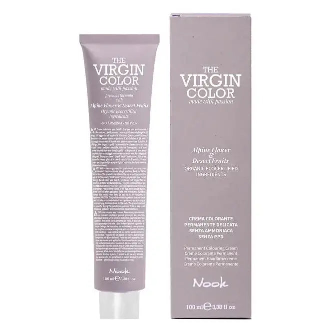 Nook Virgin Color 100ml – Vopsea Permanentă Fără Amoniac Acoperire 100% & Culoare Durabilă - 100 ml / Albastru Steel