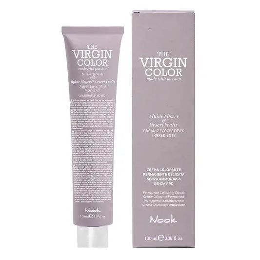 Nook Virgin Color 100ml – Vopsea Permanentă Fără Amoniac Acoperire 100% & Culoare Durabilă - 100 ml / Albastru Steel