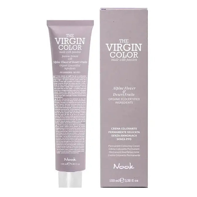 Nook Virgin Color 100ml – Vopsea Permanentă Fără Amoniac Acoperire 100% & Culoare Durabilă - 100 ml / Albastru Steel