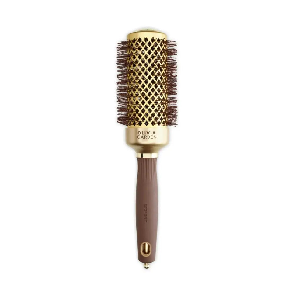 Olivia Garden 4 darabos körkefe szett Expert Blowout Shine Hullámos sörték Arany & Barna 25 + 35 + 45 + 55 mm tokban