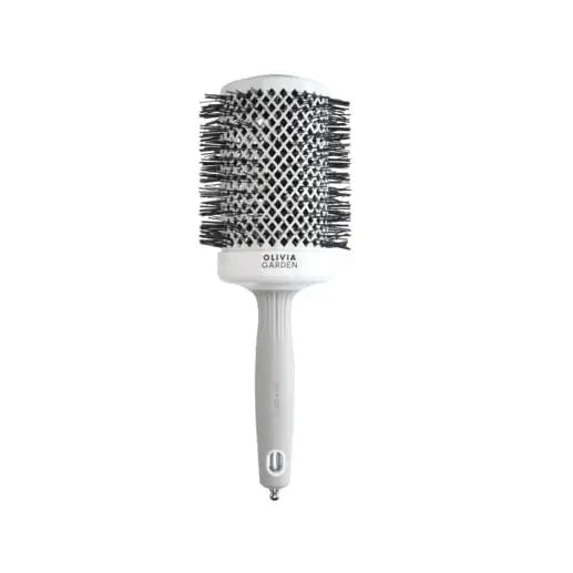 Olivia Garden Expert Blowout Shine White & Grey Körkefe 65 mm