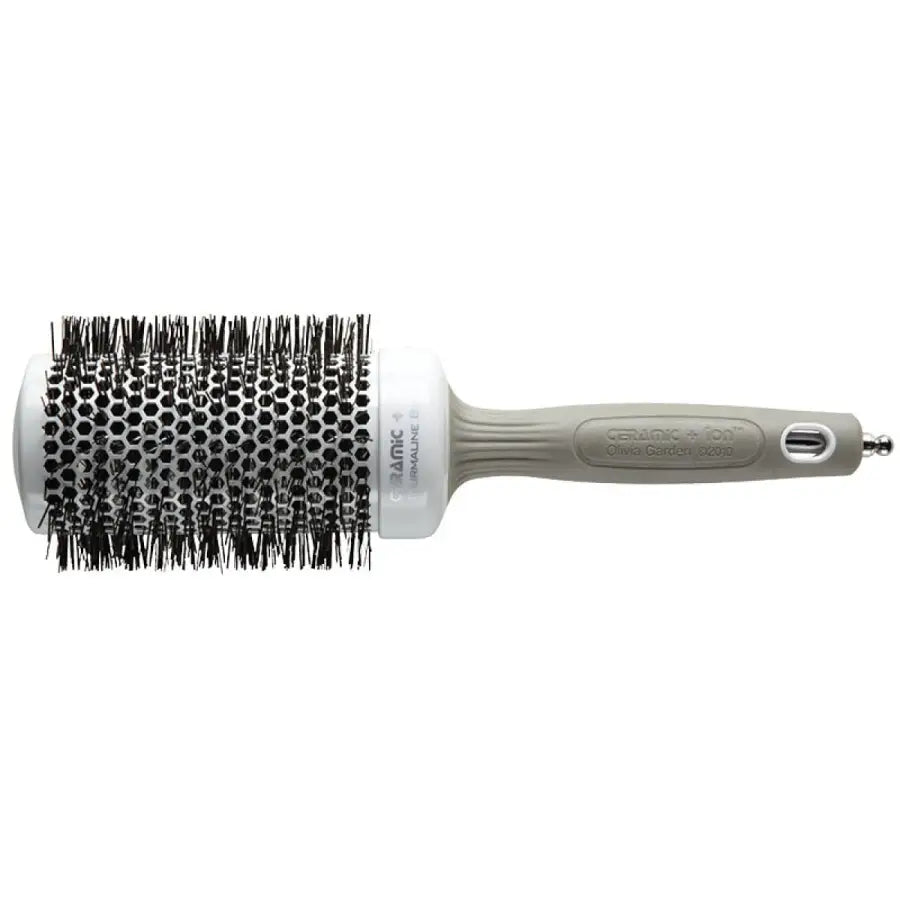 Olivia Garden Expert Blowout Shine White & Grey Körkefe 55 mm